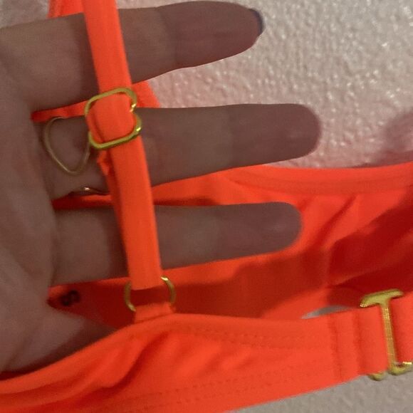 NWT- Gabrielle Union- Neon Orange bikini top- Size Small - Picture 5 of 7
